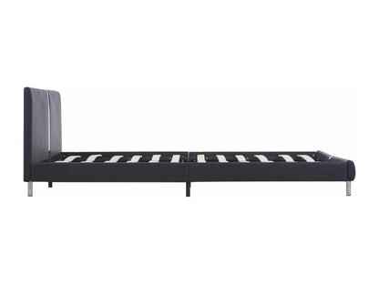 Black Faux Leather Bed Frame 120x200 cm