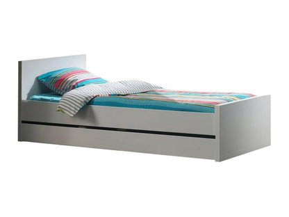 Doucezen - 90x200cm Bed with White Lacquered Bed Drawer