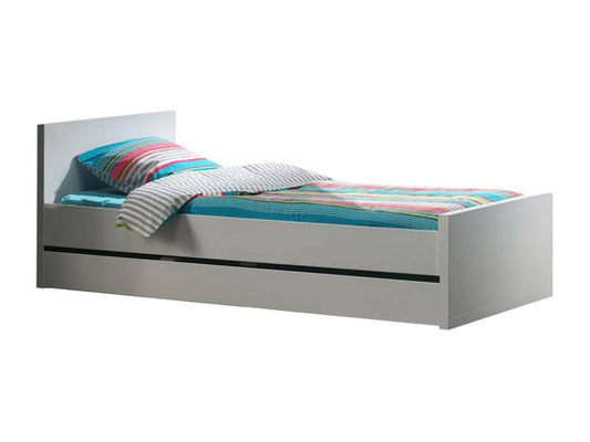 Doucezen - 90x200cm Bed with White Lacquered Bed Drawer