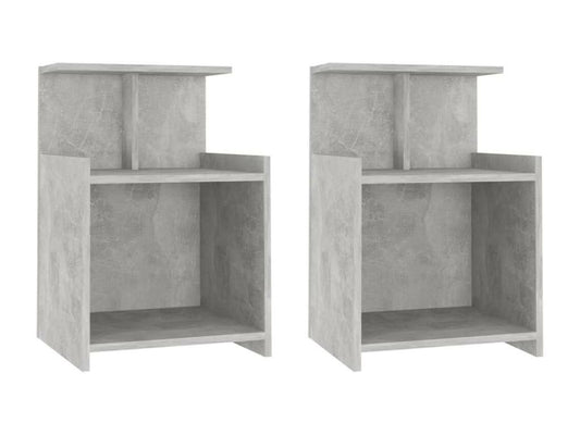 Bedside tables, 2 pcs, Concrete Grey, 40x35x60