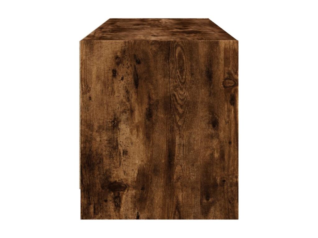 TV stand with smoked oak glass doors, 102x37x42 cm