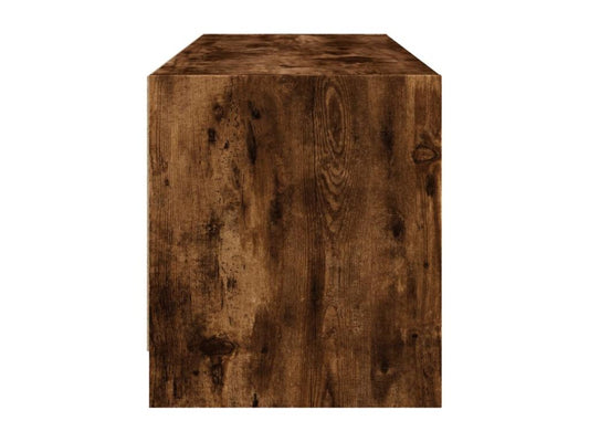 TV stand with smoked oak glass doors, 102x37x42 cm