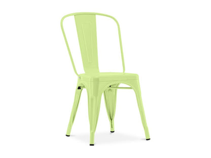 Industrial chair in reinforced polished steel, Meublita -- Pistachio Green