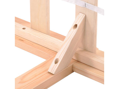 Bed with headboard - 140x200 cm - solid wood - Doucezen slatted base - natural color