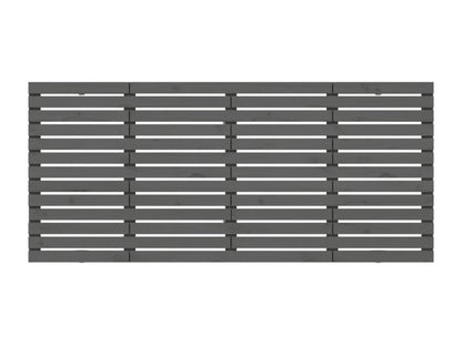 Wall-mounted headboard, grey, 156x3x91.5 cm, solid pine wood