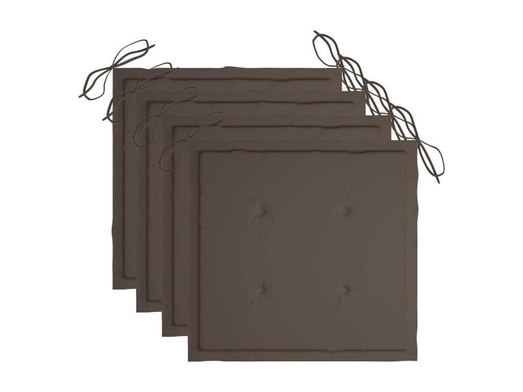 Garden chairs with cushions, 4 pieces, solid Homzora wood