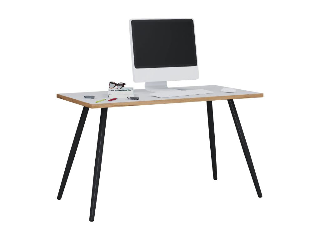 Homzora Desk, Computer Table, Scandinavian Retro Look, Salia, 138x50 cm, Black/White
