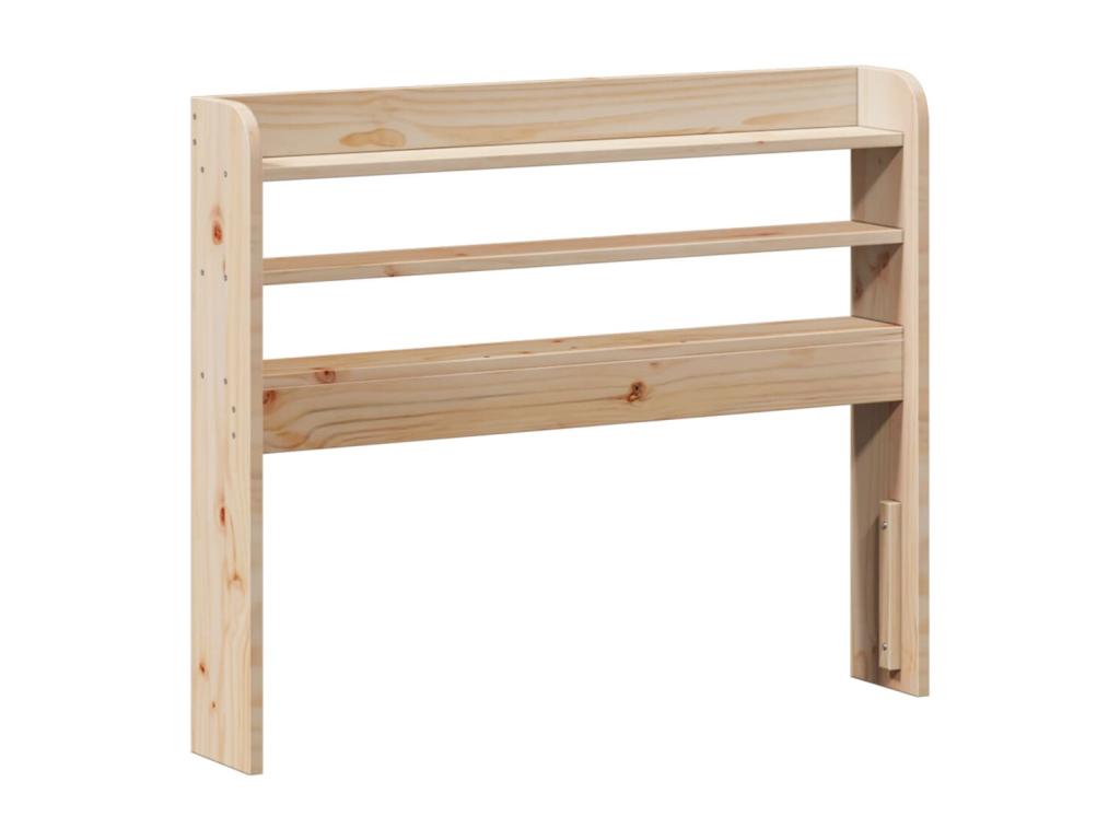 Bed frame without mattress 75x190 cm solid pine wood