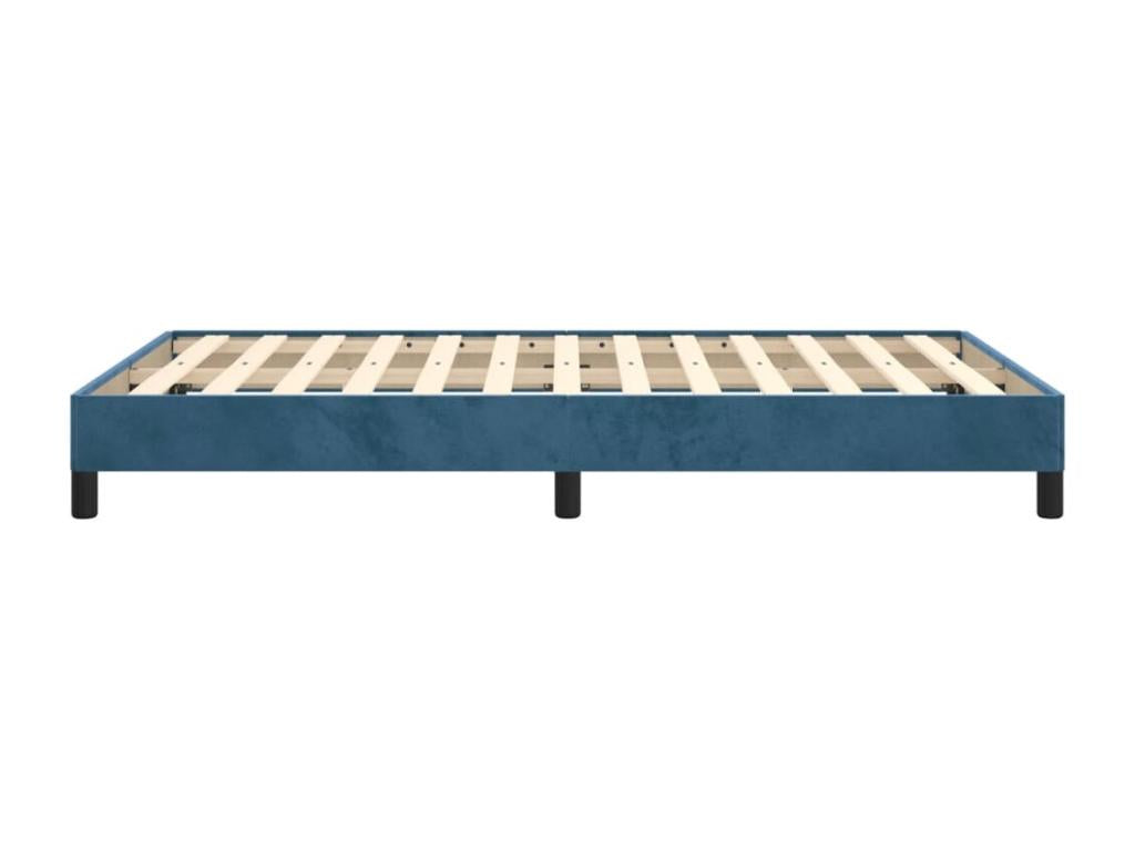 Dark blue velvet bed frame (mattress not included) 120x190 cm