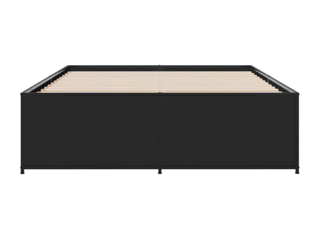 Black bed frame without mattress, 120x200 cm