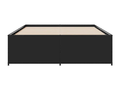 Black bed frame without mattress, 120x200 cm