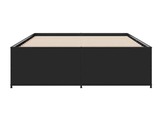 Black bed frame without mattress, 120x200 cm