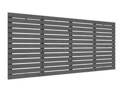 Wall-mounted headboard, grey, 156x3x91.5 cm, solid pine wood