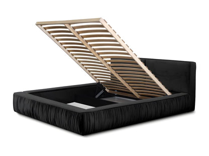 160x200cm black storage bed - Homzora Collection