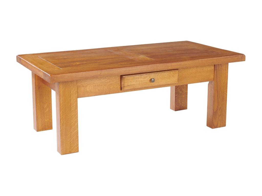 Rectangular coffee table in solid oak - LA BRESSE