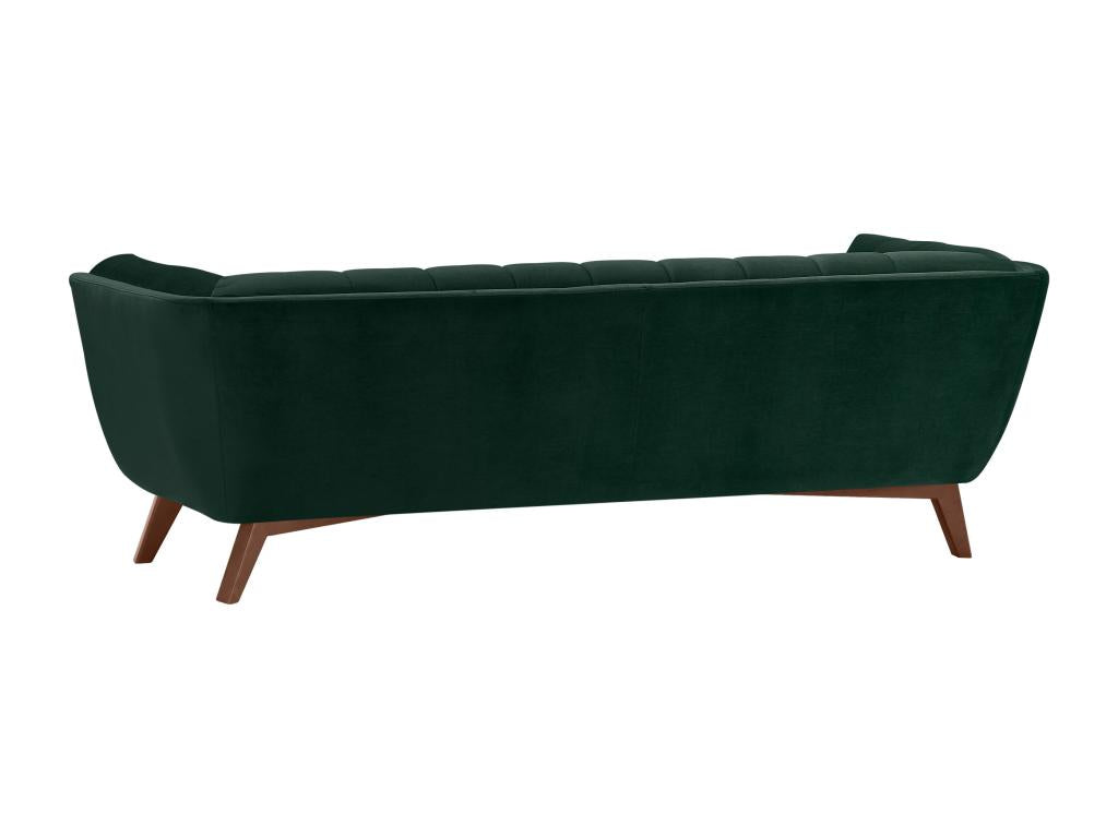 3-seater sofa in dark green velvet - Doucezen