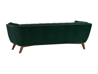 3-seater sofa in dark green velvet - Doucezen