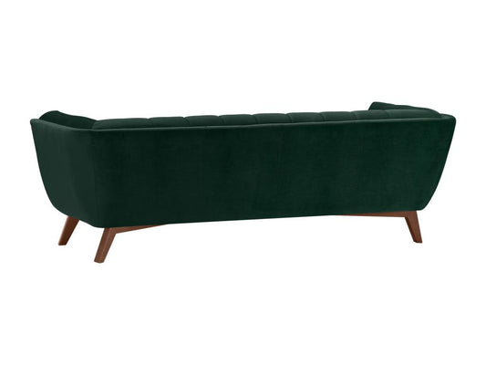 3-seater sofa in dark green velvet - Doucezen