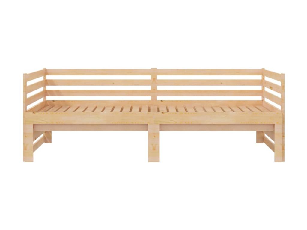 Sliding bed, solid pine wood, 2 x 90x200 cm