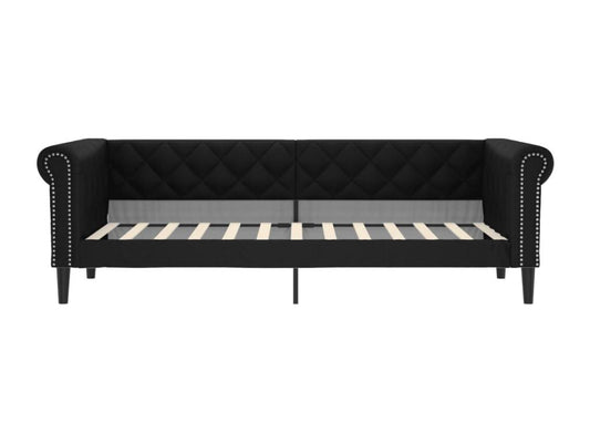 Black daybed 80x200 faux leather