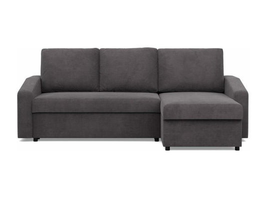 Homzora Corner Sofa with Sleeping Function, Rope - Dark Grey