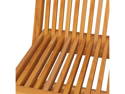 8-piece folding garden chairs, solid teak wood