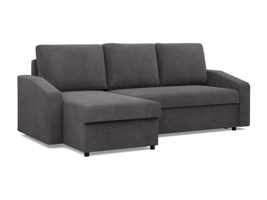 Homzora Corner Sofa with Sleeping Function, Rope - Dark Grey