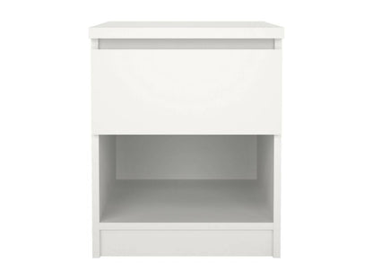 Homzora Bedside Table, Low Chest of Drawers, Nightstand, Bedside Shelf, 40x40 h50 cm, White
