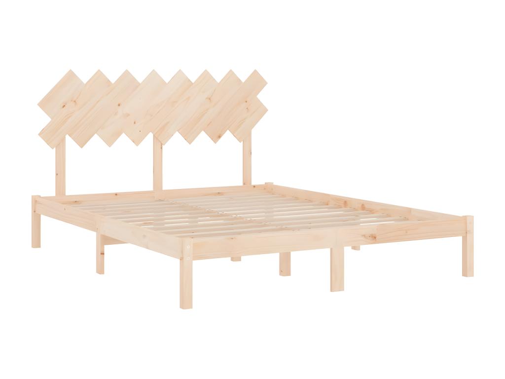Bed frame without mattress, 160x200 cm, solid wood