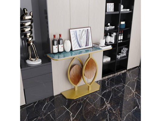 Gold marble console table/entrance furniture for hallway/living room, 120x30x78cm