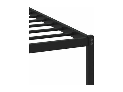 Metal bed frame without mattress, brown oak, 90x190 cm