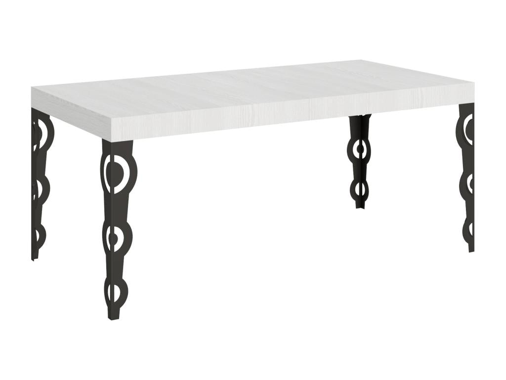 Extendable table 90x180/284 cm Karamay White Ash with Anthracite frame