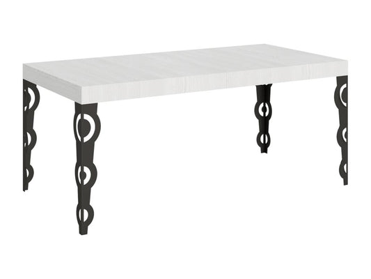 Extendable table 90x180/284 cm Karamay White Ash with Anthracite frame