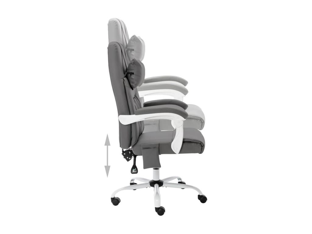 Grey Faux Leather Massage Office Chair