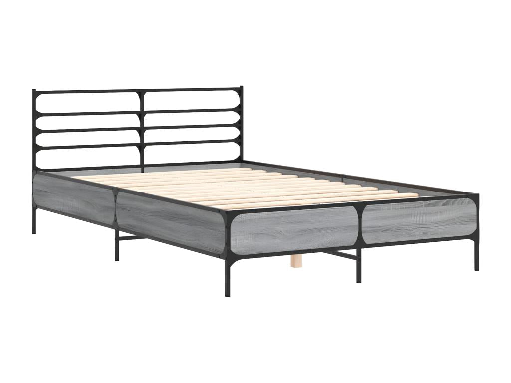 Bed frame without mattress Homzora gray 140x200 cm