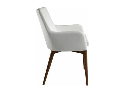 Homzora Ash Wood and White Fabric Chair - Set of 2 - Homzora 02 Cream