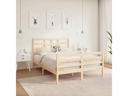 Solid wood bed frame 120x190 cm Small Double