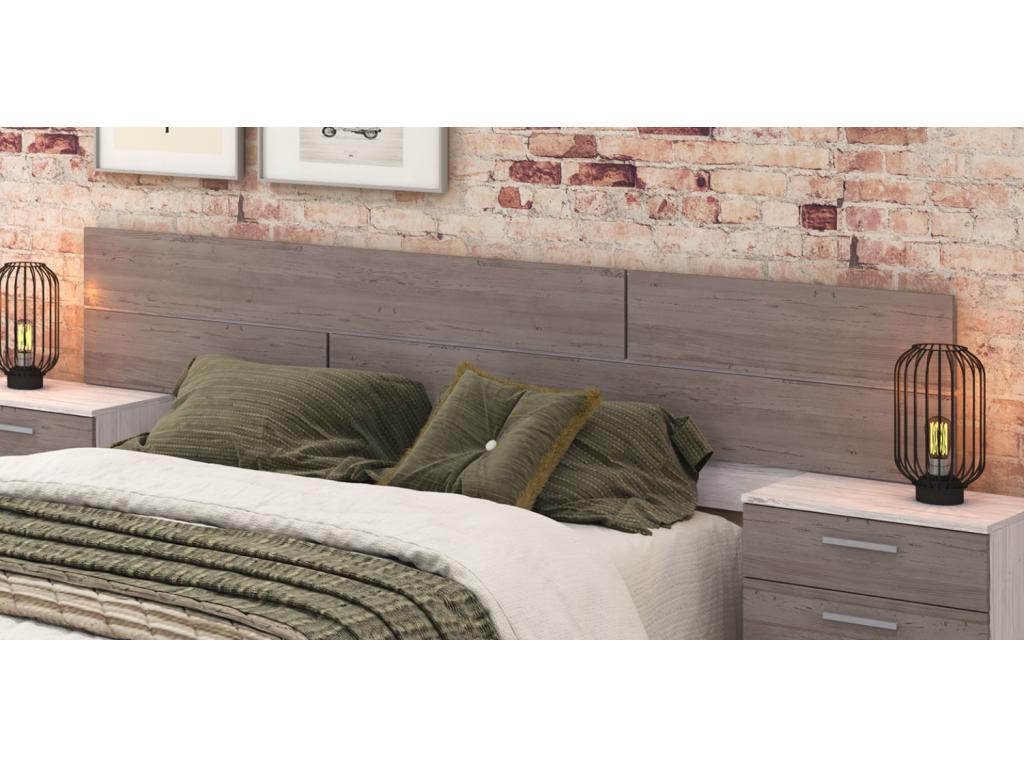 Headboard in pine andersen grey pine color - Length 222 x depth 3.2 x height 51 cm