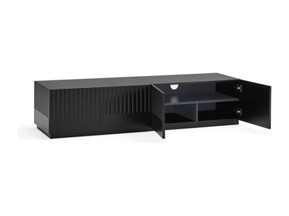 Homzora - 4-Door Wooden TV Stand, 180cm Wide - Black