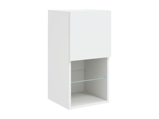 TV stand with Homzoraères white LED lighting, 30.5x30x60 cm