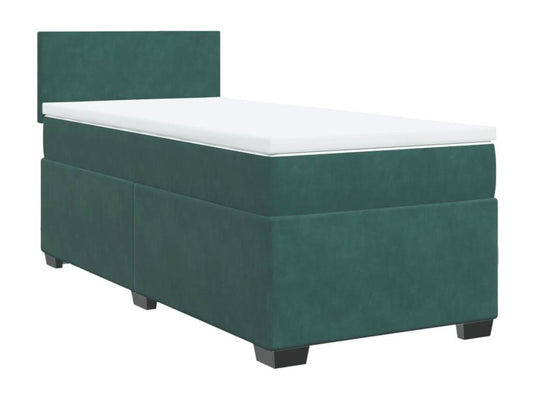 Doucezen bed base with dark green mattress 90x190 cm