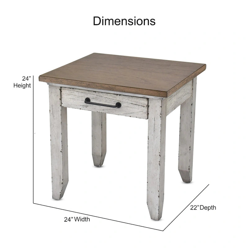 Steve Silver Two-Tone Finish 1-drawer Wooden Side Table