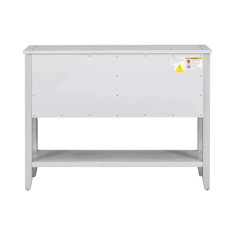 Nestfair Retro Sideboard Console Table with Drawers and Bottom Shelf
