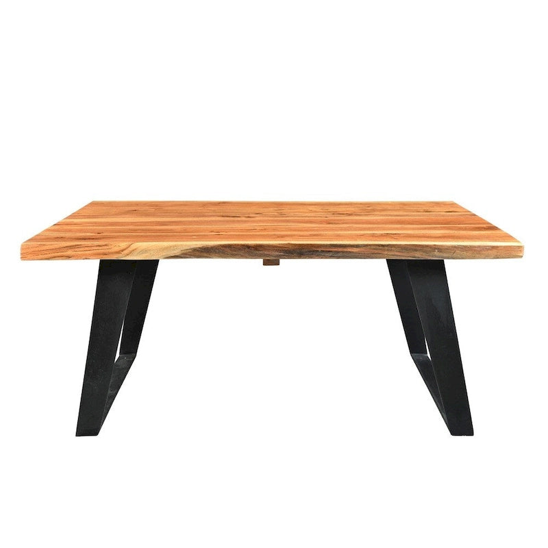 Handmade Solid Wood Live Edge Coffee Table (India) - 31 x 45 x 16