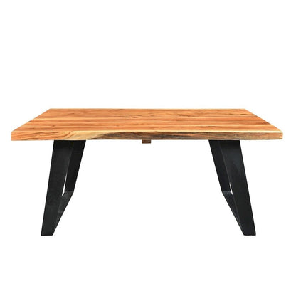 Handmade Solid Wood Live Edge Coffee Table (India) - 31 x 45 x 16