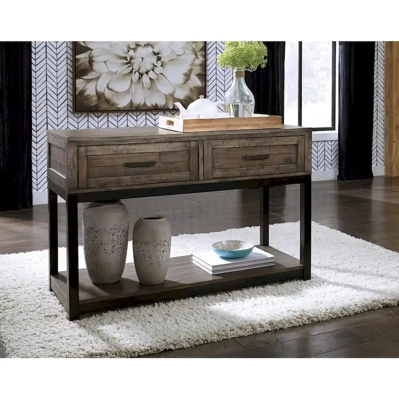 Signature Design by Ashley Denisenko Casual Sofa Table Grayish Brown