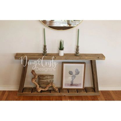 60 Natural A-Frame Console Table