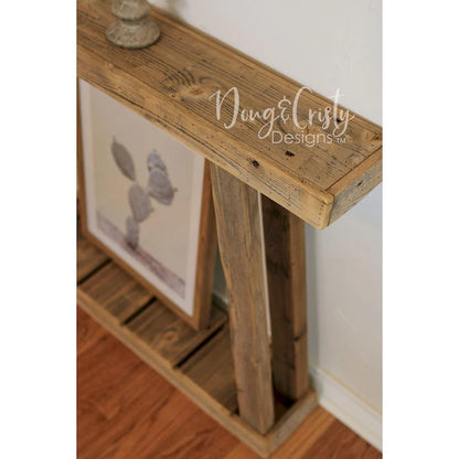 60 Natural A-Frame Console Table