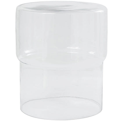 Glass Modern Accent Table - Clear or Red - Roche River Decor