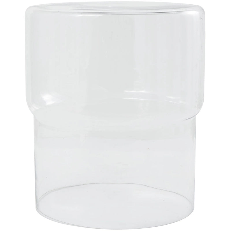 Glass Modern Accent Table - Clear or Red - Roche River Decor